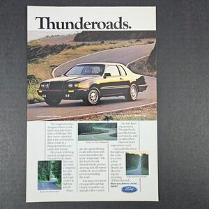 1985 Ford Thunderbird Thunderoads Vintage Print Ad Conzelman Route 101 112 196